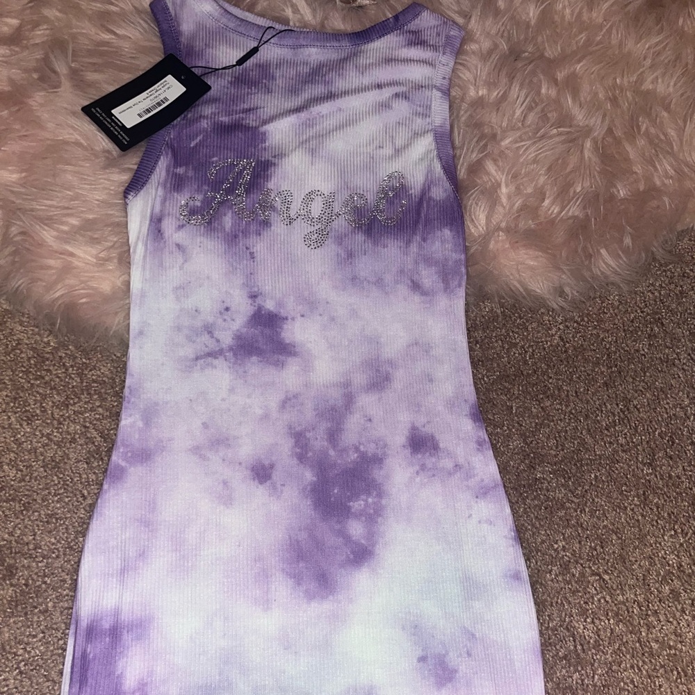 Purple angel tie die  dress pretty little thing
